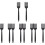 10Stk Schwarze Silikon Gabel Ergonomisch Für 4