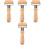 4Stk Reusable Holz Teig Roller Pin Ergonomisch Khaki 2
