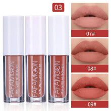 (Matches the image) 3Pcs/set Mirror Aqua Lip Glaze Matte Lip Gloss Highly Pigmented Lipstick Easy To Color Non-Stick Cup Lip Glaze Lipstick