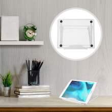 2Stk Klappbarer Laptopständer Weiß Ergonomisch Tragbar & Stabil