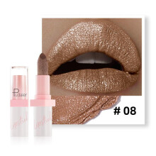 (Matches the image) Metallic Pearl Lip Gloss Shimmer Liquid Lipstick Long Lasting Waterproof Shiny Diamond Lip Glaze 10 Colors