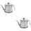2Sets Fettfilter Topf Küchenöl Recycling Silber 5
