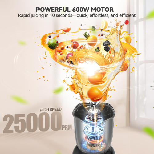 TeckNet TECKNET 600W Powerful Personal Blender Smoothie Maker - 25 1