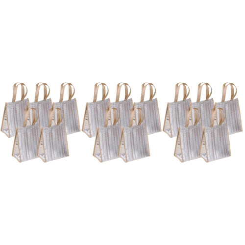 15Stk Portable Lunchbags Grau Für Transport 2