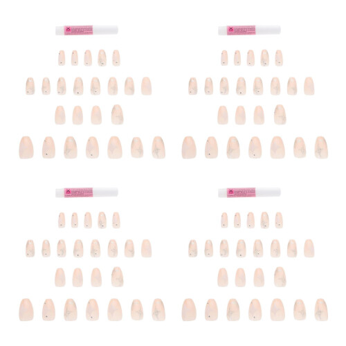 4Sets Nageldekoration Abdeckung Fake Nails 2