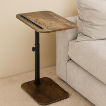 M.J COMFY-LIFE C-Shape Side Table - Height Adjustable Swivel Sofa Tabl