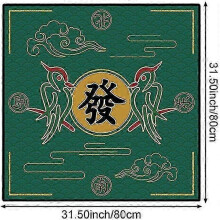 2025 Durable Mahjong Mat, Foldable, NonSlip Mahjong Table Mat for Board Game Decoration, NoiseReducing Mahjongg Mat for Mahjong, Green