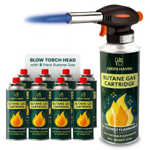 Green Haven Blow Torch for Cooking Attachment Head with 8 Gas