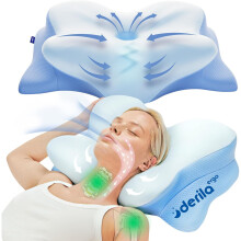 Derila ERGO Memory Foam Pillow. Cervical Neck Pillow for Back