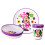 Minnie Mouse 3pcs Reusable Bicolor Premium Kids Dinner Tableware Set 1