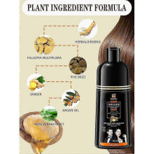 Instant Hair Dye Shampoo for Gray Hair Coverage, 3 in 1 Hair Color Shampoo for Men Women, Long Lasting Herbal Hair Darkening Shampoo 420ML Black
