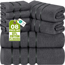 Utopia Towels 8-Piece Luxury Towel Set - 2 Bath Towels - 2 Hand Towels