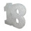 Number 18 Glitter Table Decoration Silver - Table Centrepiece 1