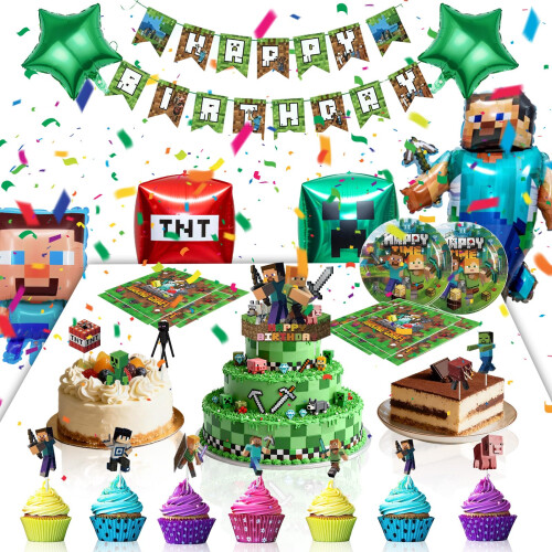 Sinmaklin 55 PCS Complete Birthday Party Decorations Kit 2