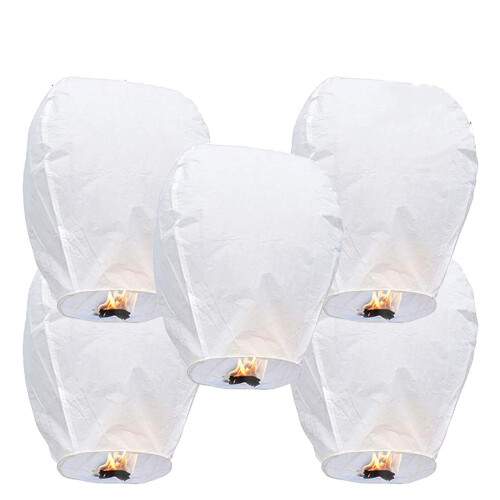 LABOTA 5 Pack Chinese Sky Lanterns - Sky Lantern to Release in Memory