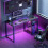 ODK Gaming Desk with Reversible Storage Shelves 6