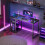 ODK Gaming Desk with Reversible Storage Shelves 2