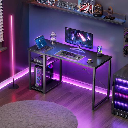 ODK Gaming Desk with Reversible Storage Shelves 1