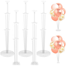 Nadisean 5 Sets Balloon Stand Kits - 71CM Balloon Stands for Table Wit