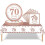 37pcs Rose Gold 70th Birthday Decorations - Tablecloth - Paper Plates 1