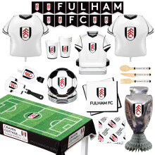 Fulham FC Official Licensed 77-Piece Party Supplies Kit for 6 Guests