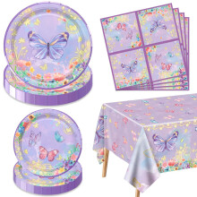 61 Pieces Butterfly Birthday Decorations