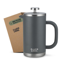 Campo Libre. Giorgio. French Press, Coffee Press - 600ml Stainless Steel Cafetiere, Double-Wall Insulated, Plastic-Free