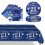 POPOYU 37Pcs Navy Blue Silver 21st Birthday Tableware Set 1