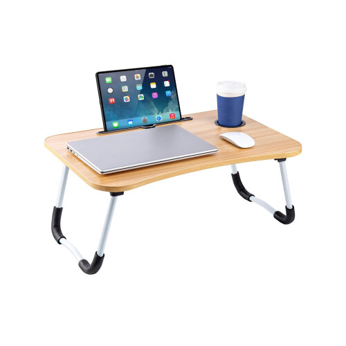 CROWNSHOP Laptop Table - 60 X 40 X 28cm Bed Table