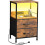 WLIVE Bedside Table with Charging Station and LED Light 1