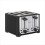 bella 2 Slice toaster, Black with Stainless Steel 1