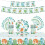 54Pcs Green Dinosaur Animal Party Tableware Decorations for Boy 1