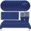 MOMAHUA 53P Party Tableware Set - Navy Blue Dinnerware Set with Plates 1