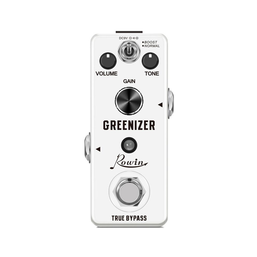 Rowin Lef-323 Greenizer Overdrive Guitar Pedal True Bypass Full Metal Case Compact Design For Professional Guitarists 6031119527670
