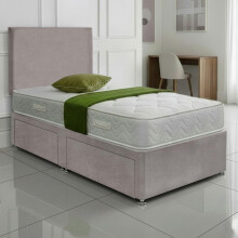SANA SLEEP Sleek 2FT6 small single Bed with Pocket Sprung Mattress & 2