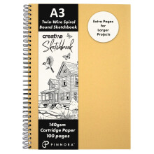 PINNORA Creative A3 Sketchbook (140GSM)