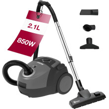 Akitas C5 Bagged Vacuum Cleaner, 9m Cleaning Reach, 850W High Suction