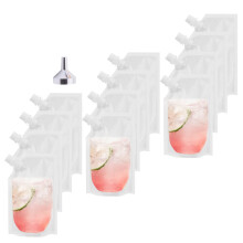 Drink Pouches for Festivals - 12 Pack 500ml Plastic Liquor Juice Pouch