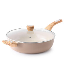 SENSARTE Ceramic Nonstick Frying Pan Skillet with Lid, 30cm Large Deep Frying Pan, 4.7L Saute Pan, Induction Pan