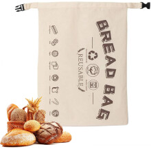 Extra Large Beeswax Bread Bags - Reusable Cotton Linen Bread Storage B