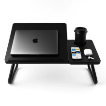Laptop Bed Table with Foldable Legs & Cup Holder
