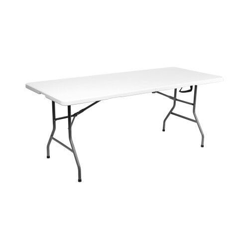REQUISITE NEEDS Heavy Duty 6ft Folding Trestle Table Plastic
