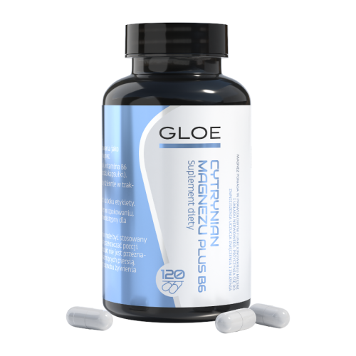 Gloe Cytrynian Magnezu Plus B6 120 kapsułek