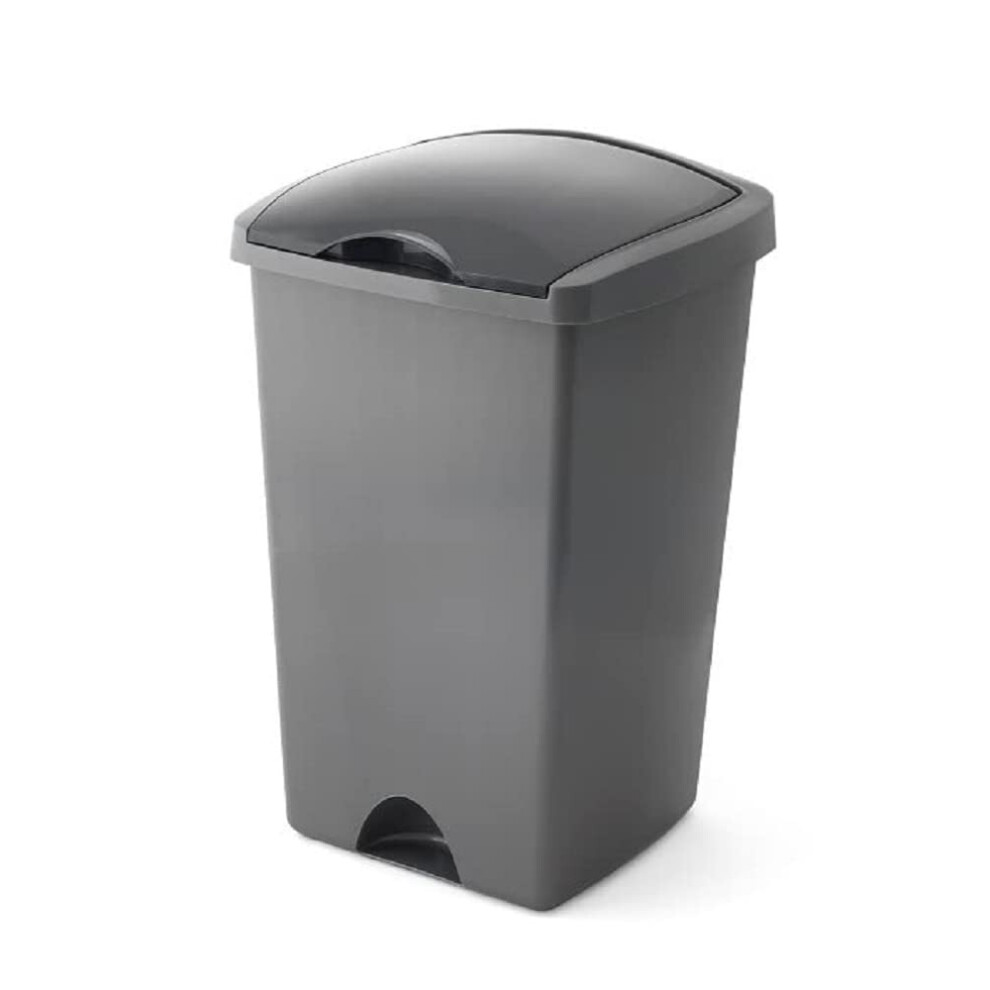 Addis 50Ltr Lift Up Flat Top Kitchen Waste Trash Complete Bin