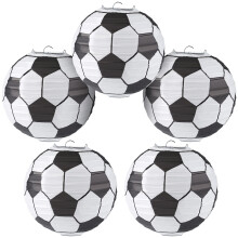 KESOTE Pack of 5 Football Paper Lanterns