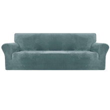 XINEAGE 1 Piece Velvet Couch Covers for 3 Cushion Couch High Stretch