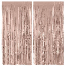 Alaoo 2PCS 3.28 x 6.56ft Tinsel Curtain - Aluminum Foil Fringe Curtain