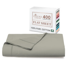 Pizuna 100% Cotton Flat Sheets - Double Dark Brown
