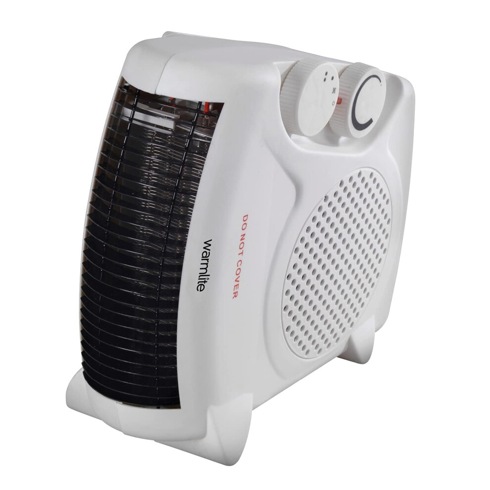 Warmlite Thermo Fan Heater With 2 Heat Settings And Overheat