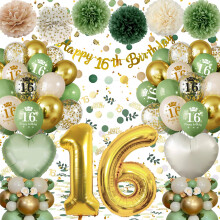 Almaxi 30th Birthday Decorations - Black Gold Beige Balloons for Women